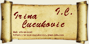 Irina Čučuković vizit kartica